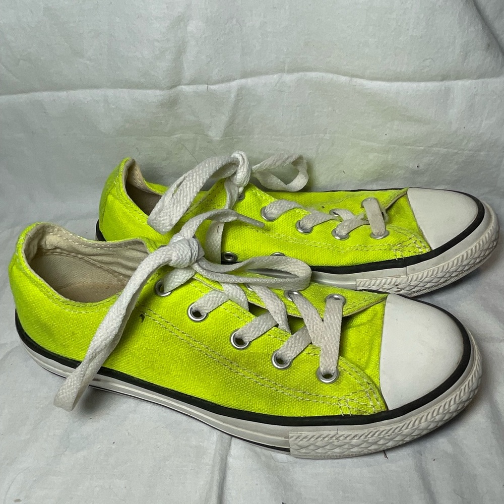 Neon Yellow Converse Shoes